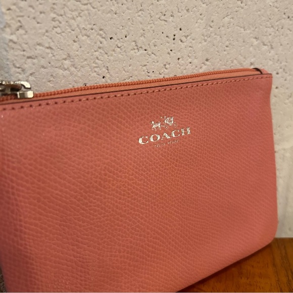 Coach Pink Pebbled Leather Wristlet - Picture 7 of 7